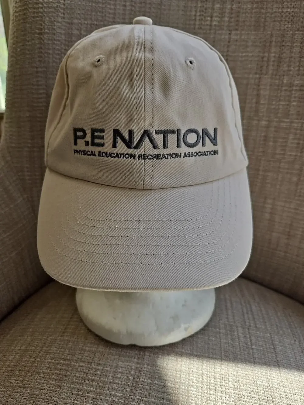P.E Nation Worldwide Strapback Baseball Cap Pink One Size Blush Embroidered